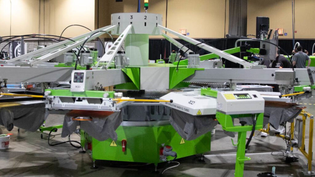 screen printing trade show equipment machine impressions expo